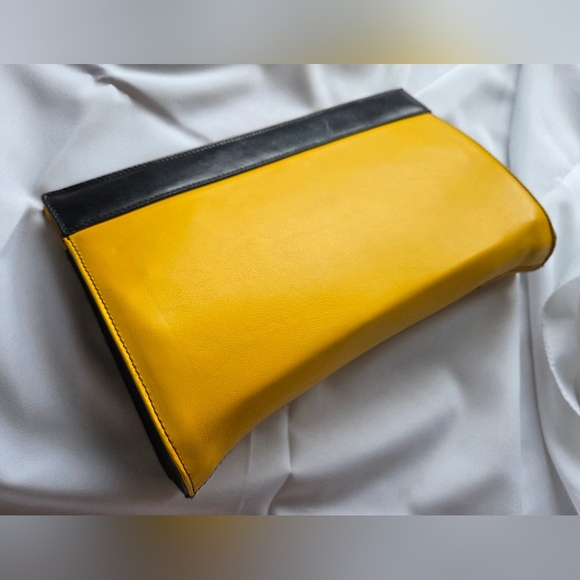 Yellow and Black Clutch Bag - Picture 2 of 11